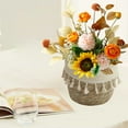 thumbnail image 4 of Natural Grass-Woven Storage Basket, Handmade Oval Organizer for Blankets or Towels, 4 of 6
