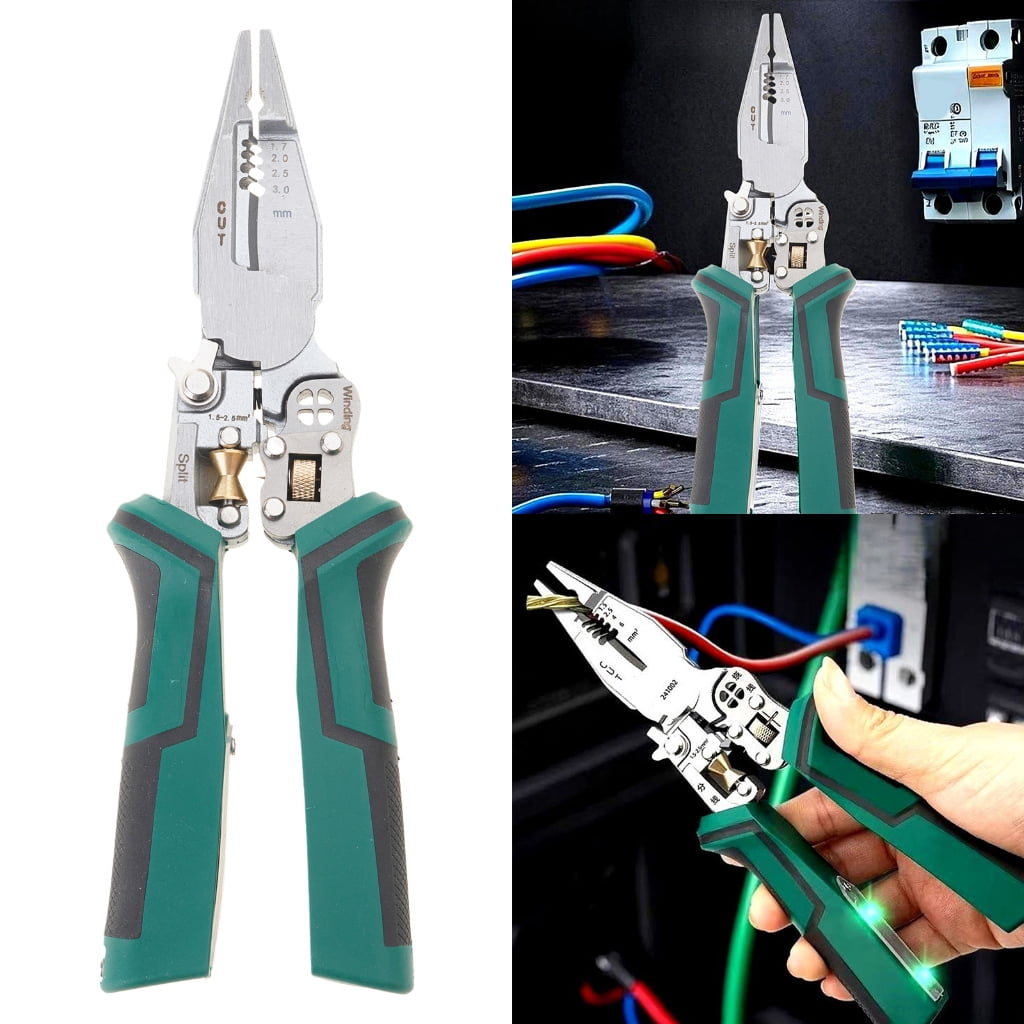 MOMOJIA 8 In 1 Wire Stripper Wire Stripping Tool with Voltage Tester Cable Cutters