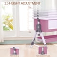 thumbnail image 4 of XunKA 4 in 1 Infant Baby Bassinet with Mosquito Net and Storage Rack,Adjustable Height,Pink., 4 of 9