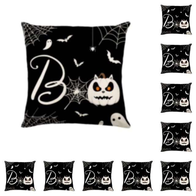 Toystoory Nuevas decoraciones de Halloween funda de cojín para sofá espacio de vida que absorbe la humedad funda de cojín de Halloween JYM328-3 10Conjunto