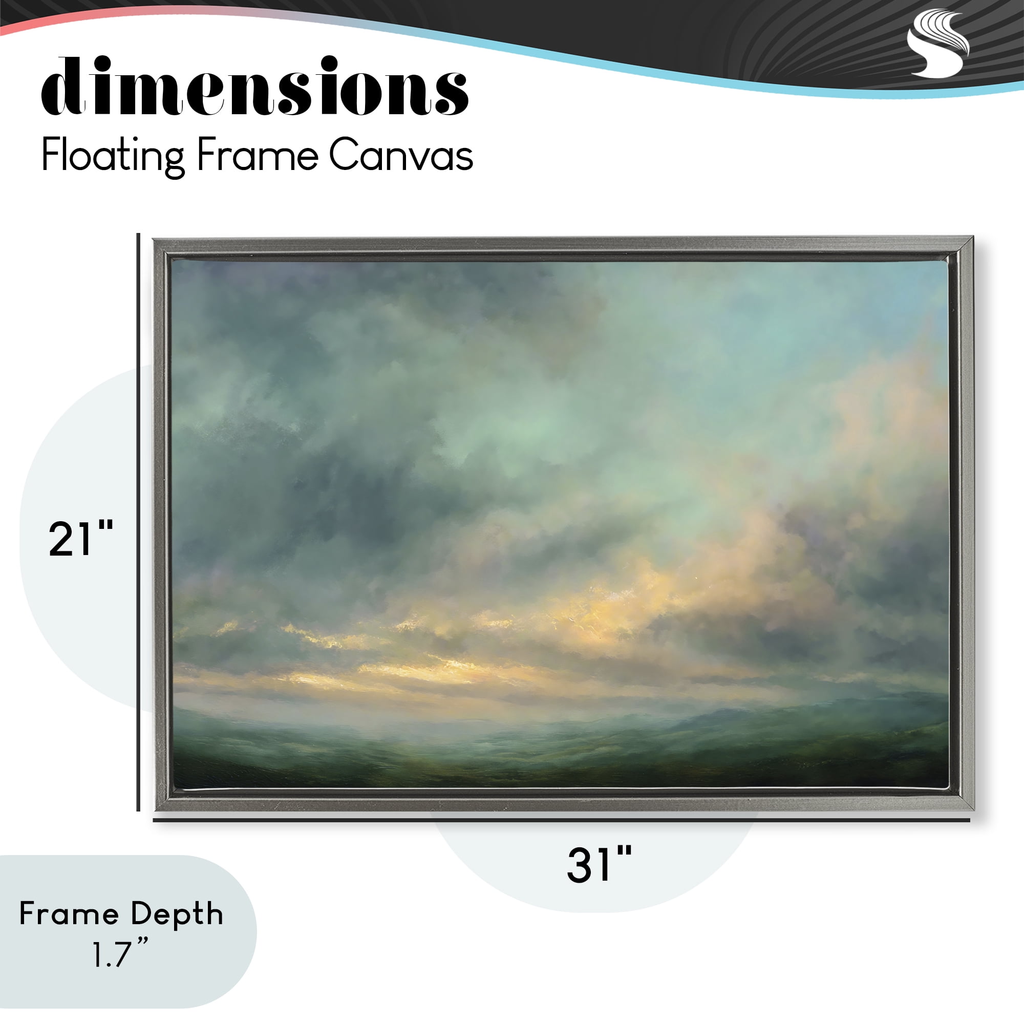 Stupell Industries Blue Toned Golden Hour Gray Framed Floater Canvas Wall Art, design by Petal Prints Design