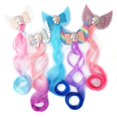 thumbnail image 1 of Pinzas para el cabello de unicornio de 5 colores, accesorios para el cabello para niñas, lazos para el cabello con purpurina, peluca rizada trenzada, extensión de cabello para niños, vestido de prince Namotu CZMR-XM68, 1 of 6