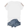 thumbnail image 6 of White Women's Short Sleeve T-shirt, Women Daily Casual Printed Short Sleeve O Neck T Shirt Tops,Women's Short sleeve T-shirt XL, 6 of 6
