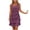 Purple, variant on Lovzfmll Ruched Round Neck Loose Waist Tank Mini Dress for Women, Crew Neck Sleeveless Casual Solid Summer Dress Purple, S