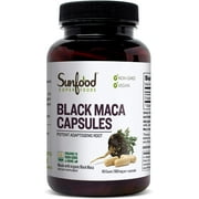 Sunfood Superfoods Black Maca Capsules, 90 Ct