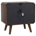 thumbnail image 6 of Ryb 4pc Bedroom Set with Queen Bed- Walnut Brown- Dark Gray Upholstery, 6 of 7