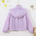thumbnail image 6 of WhouRiu Big Girl's Jacket Lightweight Long Sleeve Hooded Zipper Jacket Child Solid Loose Athletic Outerwear Jackets Purple,Sized 13-14, 6 of 6