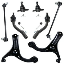 Detroit Axle - Front Control Arm and Ball Joints   Sway Bars   Outer Tie Rods Replacement for 2006-2011 Hyundai Accent - 8pc Set