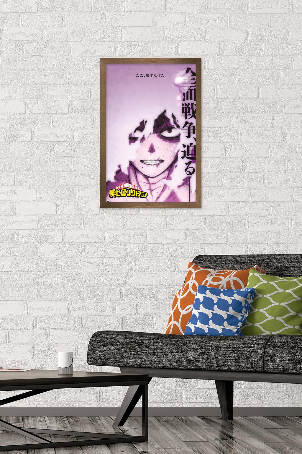 My Hero Academia: Season 6 - Shigaraki Key Art Wall Poster, 14.725" x 22.375" Framed