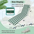 thumbnail image 2 of DTTRA Chaise Lounge Cushions Outdoor, 80 x 26 x 3 Inch, Waterproof Lounge Chair Cushion for Outdoor Furniture, Patio Lounger Pads with Removable Cover Ties Pillow for Pool, Garden Loungers, 2 of 7