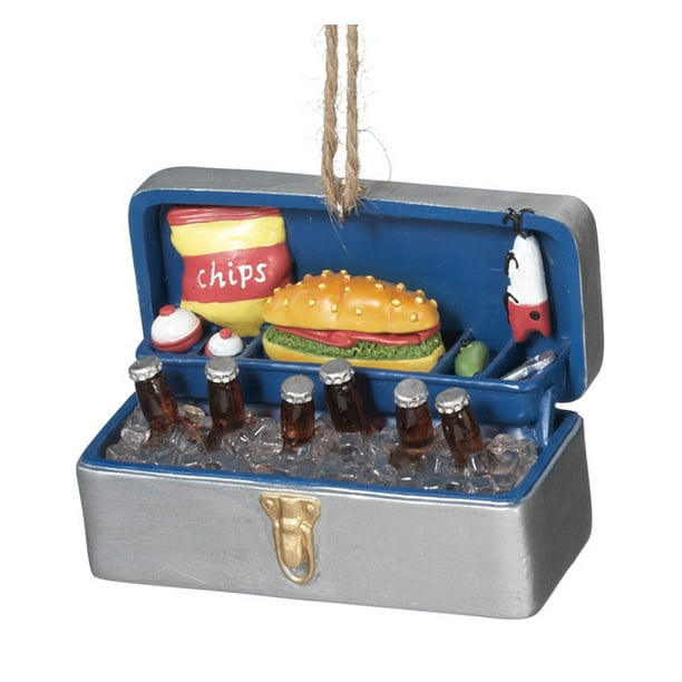 Fishing Tackle Box Cooler Filled with Ice Cold Beer Christmas Holiday