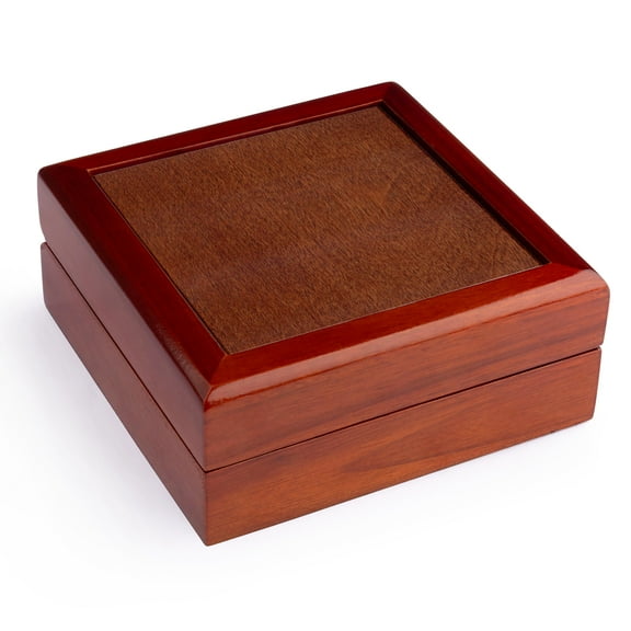 3dRose, Birch Cherry Wood, Jewelry Box 5.5x5.5 inch with 4 inch tile
