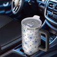 thumbnail image 6 of 40oz Pioneer Flower Floral Print Pattern Insulated Tumbler with Handle, BPA-Free Leak Proof Lid and Straws, Double Wall Vacuum, Hot 12h/Cold 34h, 6 of 6