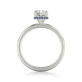 thumbnail image 3 of Ammo Jewel 1.9 Ct Round Cut Diamond Sapphire Hidden Halo Wedding Ring - 14K White Gold Plated Ring - Lab-Created Diamond - Elegant Women's Engagement Ring - Perfect Gift for Her Special Occasion, 3 of 3