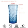 thumbnail image 4 of ZAINCA Hammered 24 ounce Plastic Drinking Tumbler Acrylic Glasses, Set of 8 Multicolor, 4 of 5