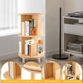 thumbnail image 5 of Rotating Bookshelf, 360 Display Floor Standing Bookcase Storage Rack, Multi-Functional Freestanding Bookshelf Organizer for Kids&Adults, Wood, 5 of 14