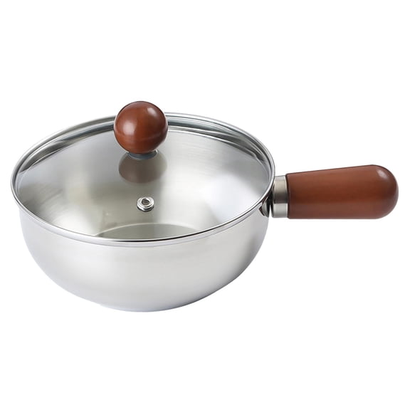 Sauce Pan Nonstick Butter Melting Pot Walnut Handle Portable Design for Hotel Family Breakfast Cooking