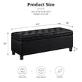 thumbnail image 2 of Lecut Ottoman Polyurethane Modern Living Room Upholstered Storage Bench with Tufted, Black, 2 of 9