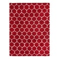 thumbnail image 3 of Unique Loom Trellis Shag Collection Area Rug - Ruby (9' x 12' Rectangle Burgundy Red/Ivory), 3 of 11