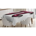 thumbnail image 1 of Pi Tablecloth, Simplistic Mathematics Themed Cartoon Design Image of Number Symbol, Rectangular Table Cover for Dining Room Kitchen, 52" X 70",Raspberry Charcoal Grey White, by Ambesonne, 1 of 3