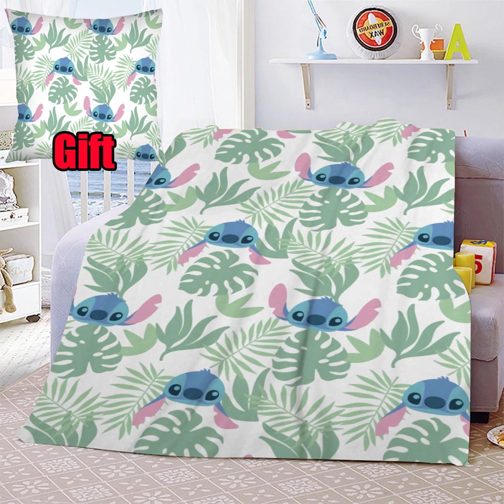 Disney Lilo & Stitch Throw Blanket With Pillowcase UltraSoft