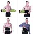thumbnail image 4 of Cinturón de fitness para mujeres y hombres, entrenador abdominal con soporte para la espalda y bolsillo para teléfono, entrenador de cintura que mejora el sudor, 4 of 5