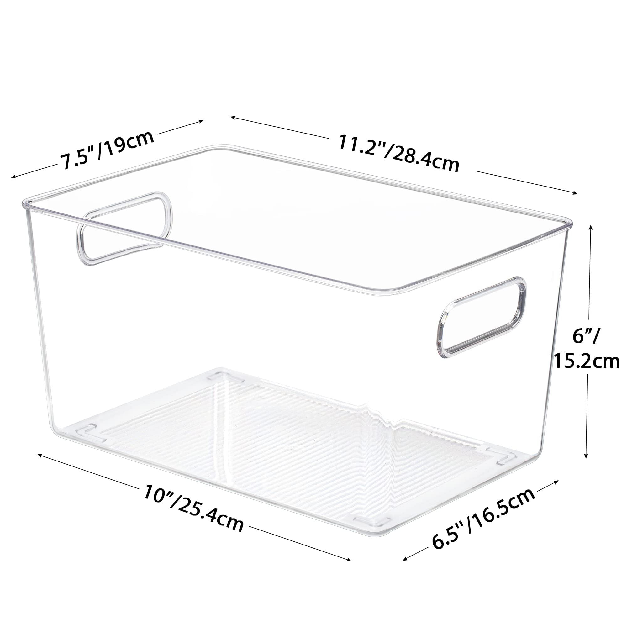 Zulay 4 Pack Clear Refrigerator Organizer Bins - Large, 4 - Smith's Food  and Drug