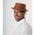 thumbnail image 2 of Montique Men's Bronze Lite Felt Stingy Brim Pork Pie Felt Hat H44, 2 of 2