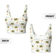 thumbnail image 5 of Fotbe Sea Turtle Basking in the Sun Pattern Womens' Sports Bra Longline Wirefree Padded with Medium Support Sports Moisture-Wicking Workou Vest,Tank Top-, 5 of 9