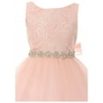 thumbnail image 3 of Big Girl Sleeveless Sleeveless Sequin Tulle Bridesmaid Party Pageant Flower Girl Dress (M3B8K2) Blush 8, 3 of 3