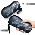 thumbnail image 6 of White Horses Snowy Landscape Patterned Eyeglass Case,Ultra-Light Neoprene Soft Shell with Protective Lining & Secure Zipper (Trendy Unisex Design), 6 of 11