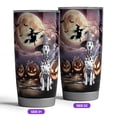 thumbnail image 2 of Spooky Halloween Night Witch Dalmatian Glowing Pumpkins 20oz Stainless Steel Tumbler Insulated Cup with Lid Dog Lover - 12015, 2 of 5