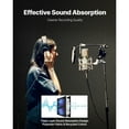 thumbnail image 2 of KFFKFF Sound Dampening Blankets, Noise-Reducing Curtains with 80 x 48 in, Acoustic Blanket with Grommets, Studio Soundproofing Cover for Windows, Doors, Light Blocking, Music Recording, Black, 2 of 9