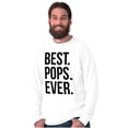 thumbnail image 4 of Best Pops Ever Dad Grandpa Far Day Men's Big & Tall Long Sleeve Graphic Tee Brisco Brands 3X, 4 of 5