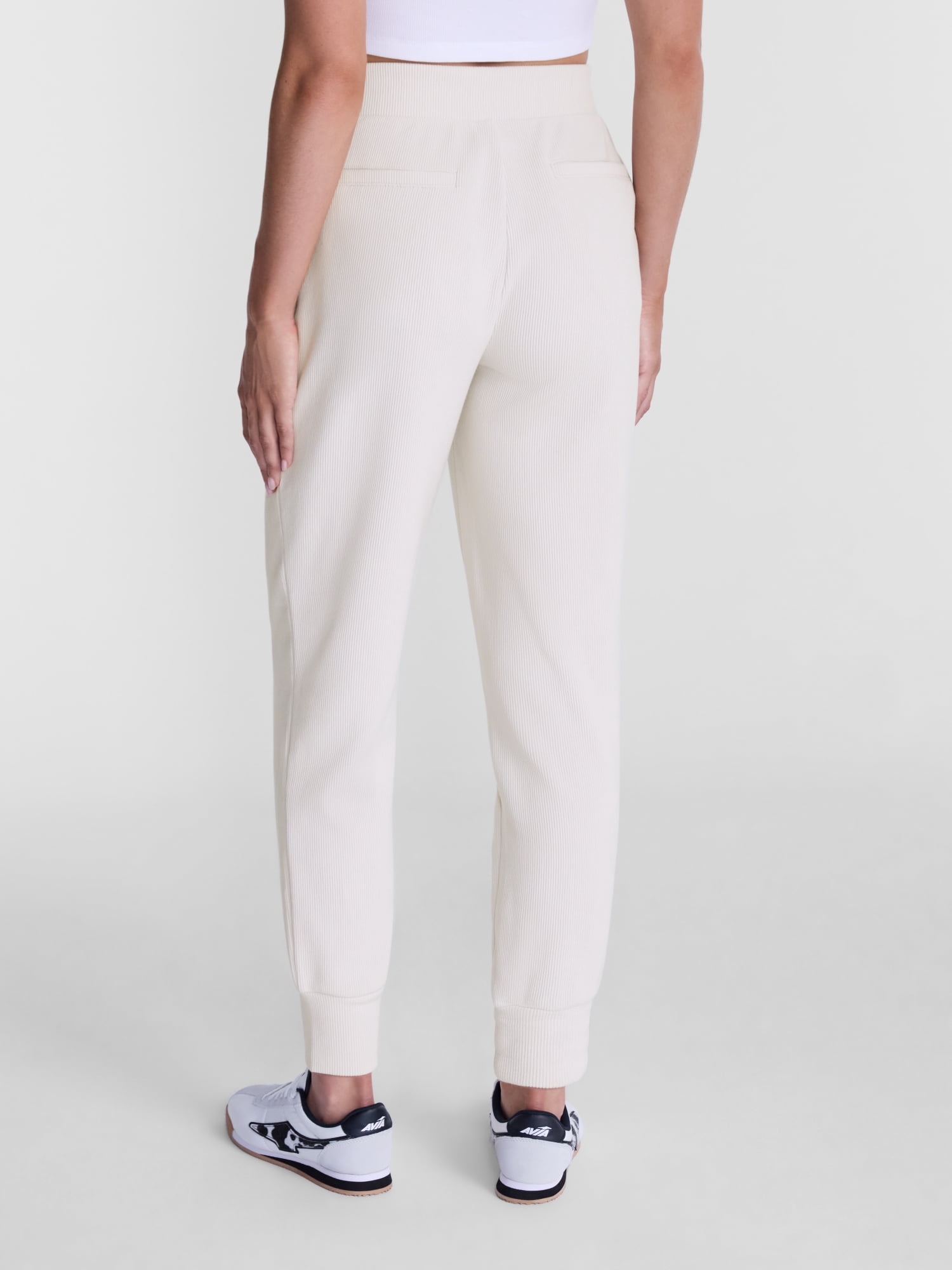 Avia Women's and Women's Plus Ribbed Ottoman Joggers, Sizes XS-4X