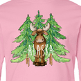 thumbnail image 4 of Inktastic Alaska Moose and Trees Long Sleeve Youth T-Shirt, 4 of 5