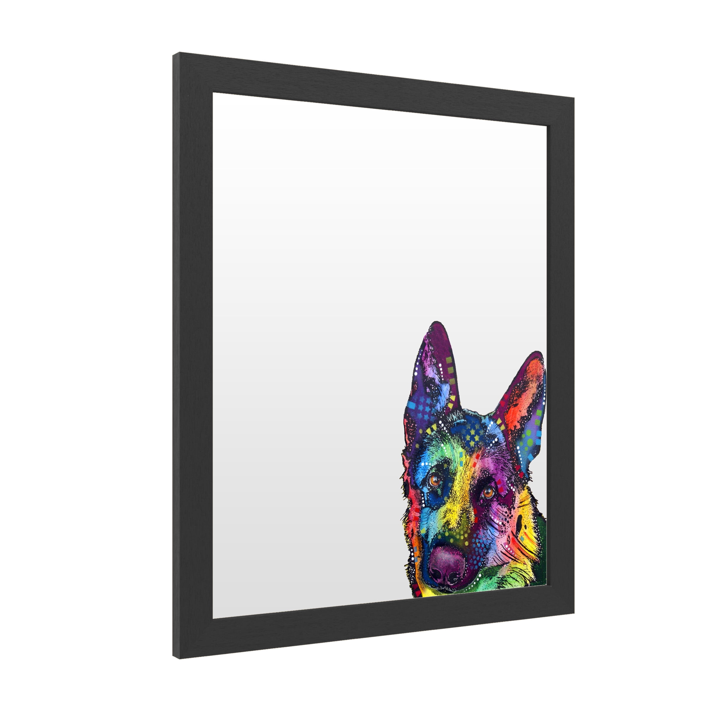 Dry Erase Marker Board with Printed Artwork - Dean Russo 'German Shepherd' White Board - Ready to Hang