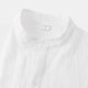 thumbnail image 4 of Camisas De Vestir Para Hombre Azul Camisa informal para hombre, parte superior sólida, camisa suelta, manga corta, cuello levantado, camisa con botones (White, XXL), 4 of 6