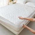 thumbnail image 3 of King Size Mattress Protector, Waterproof Ultrasonic Noiseless Mattress Pad Cover, White Soft Breathable with Deep Pocket 6-18", Fitted Washable Sheet for Bed, 3 of 8