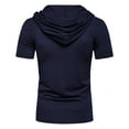 thumbnail image 4 of DPTALR George Short Sleeve Hoodies for Men Hoodies Summer Sweatshirt Lightweight Breathable Dark BlueBig and Tall Men M, 4 of 8
