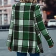thumbnail image 4 of RXMEKW Cardigan à Manches Longues à Carreaux pour Femmes, Haut Décontracté à Boutons, Vert, 4 of 7