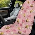 thumbnail image 3 of Bulopur Cute Front Car Seat Towel for Women Pink Bee Breathable Sweat Carseat Protector with Storage Bag for Yoga Vacation Soft Fit SUV Sedan Truck 1pcs, 3 of 7