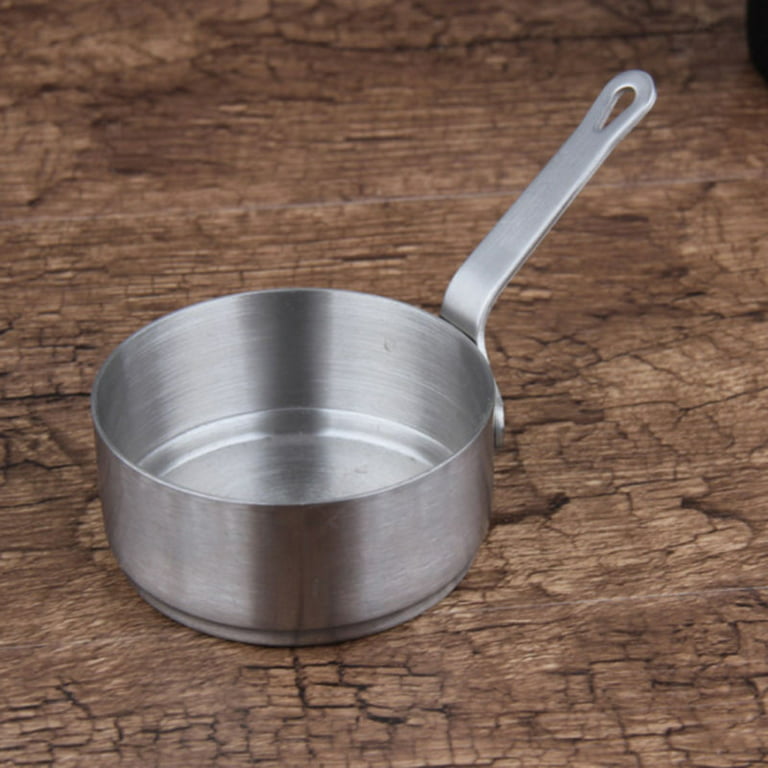 Food Grade Stainless Steel Small Non-Stick Milk Pan Saucepan Boiling Pan  Tea Pan Silver