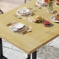 thumbnail image 5 of Tribesigns Dining Table Kitchen Table for 6, Rectangular Table with Steel Legs Metal Frame, Farmhouse Kitchen Table for Dining Room, Kitchen, Home Furniture (Rustic Oak & Black), 5 of 7
