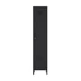 thumbnail image 1 of Naomi Modern 15 Single Locker Storage Cabinet with 5 Adjustable Shelves in Black, 1 of 9