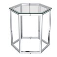 thumbnail image 2 of Table d'Appoint Contemporaine en Métal et Verre, Jeu de 3 - Argent, 2 of 7
