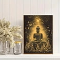 thumbnail image 2 of Golden Buddha Statue Decorative Painting/Canvas Art， Suitable for Living Room， Bedroom， Meditation Room， Yoga Studio， Office， Temple，Zen Room， Prayer Room and Spiritual Space., 2 of 8