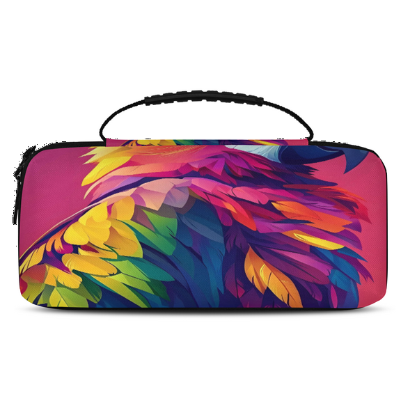 Herdesigns Parrot Carry Case Compatible with Nintendo Switch 2, Protective Travel Switch Carrying Case with 20 Game Card Slots for Switch Console & Accessories,Bird