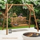 thumbnail image 4 of Costway Columpio De Madera De Acacia, Silla Colgante Para Patio Para 2 Personas Con Asiento Y Respaldo De Listones, Con Ganchos Y Cuerdas Para Jardín, Patio, Capacidad De Peso De 360 Kg, Natural, 4 of 4