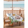 thumbnail image 2 of Outdoor Tablecloth with Umbrella Hole for Patio/Picnic/Party/Camping, Summer Slippers Waterproof Table Cloth Rectangle Table Cover Washable, Tropical Botanical Palm Leaves (54"x 80"), 2 of 8